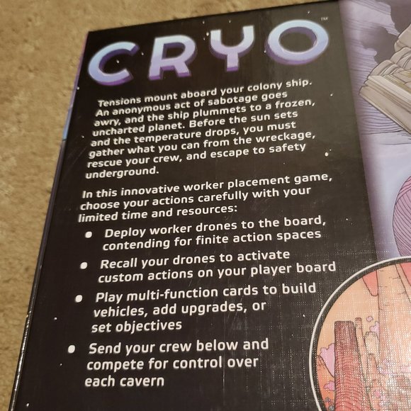 Z-Man Games Cryo Board Game 1-4 Players Age 13+ Complete Space Simulation Family - Picture 10 of 12